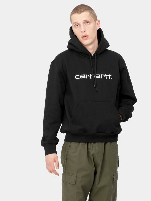 【国内正規販売店】Carhartt WIP カーハート パーカー レディース メンズ 大きめ 秋 冬 ブランド おしゃれ かわいい シンプル  大きいサイズ HOODED CARHARTT SWEATSHIRT プルパーカー スウェット 裏起毛 ロゴ刺繍 ワークインプログレス ワンポイント  ロゴ ペア