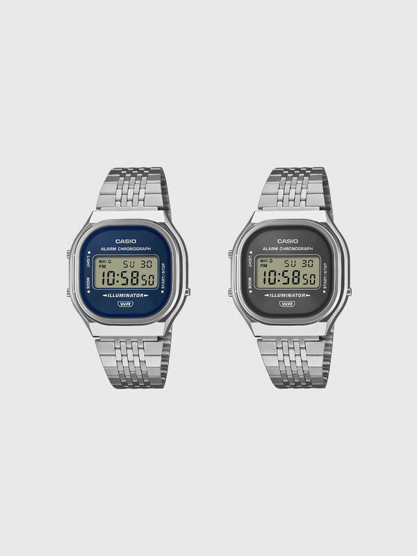 PRODUCT DESCRIPTION CASIO CLASSIC A140WE-2AJF カシオ クラシック A140WE-2AJF 【CASIO CLASSIC(カシオクラシック)】 CASIO CLASSICは、長年にわたって愛され続けるクラシックなデザインと、現代の技術を融合させた時計のブランドです。 往年のデザインを現代風に再解釈したスタイルで人気を集めており、あらゆる世代の人々から支持されています。 ヴィンテージの雰囲気を、いまのスタイルで楽しめるA140。 レトロモダンなケースにデジタル液晶をすっきりと組み合わせたモデルです。 やわらかな曲線を描くケースが腕元に自然に沿い、ミニマルで軽やかな印象を生み出します。 ケースサイズは大きすぎず小さすぎないバランスですっきりフィット。 細やかな輝きを放つ多列タイプのメタルバンドを採用しています。 ダイアルは旭光仕上げ。 光の角度で繊細に表情が移ろいメタリックな質感とデジタル表示のコントラストが上質感を引き立てます。 レトロとモダンのバランスがとれたデザインで、日常の装いにさりげない上質感を添えるウオッチです。 【ストップウオッチ】 ストップウオッチ（1/100秒、60分計、スプリット付き） 【アラーム】 時刻アラーム・時報 【ライト】 ELバックライト 【ライトカラー】 EL：ブルー 【カレンダー】 オートカレンダー 【精度】 平均月差：±30秒 【その他】 12/24時間制表示切替 BRAND CASIO (カシオ) DETAIL 使用電源・電池寿命：約7年 防水性：日常生活用防水 日本正規販売店 MATERIAL 素材 / ガラス：無機ガラス / ケース・ベゼル材質：樹脂 / バンド：メタルバンド / フリー式中留 生産 / 中国製