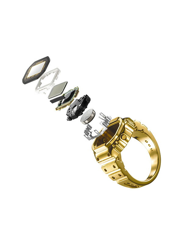 CASIO カシオ ウオッチ RING WATCH デジタル 防水 ゴールド 金 リング