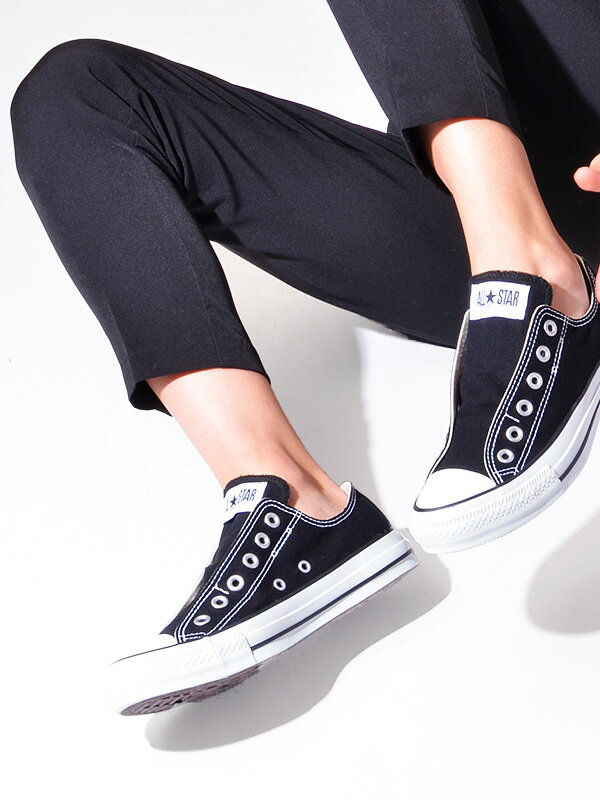 Converse コンバース スニーカー レディース All Star オールスター ローカット スリッポン おしゃれ かわいい カジュアル シューズ 靴 スリップ3 Ox Slip 3 Ox 紐なし 履きやすい キャンバス スニーカー 定番 白 黒 All Star Slip3