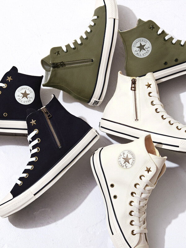 CONVERSE ALLSTAR コンバース オールスター スニーカー メンズ レディース ユニセックス ハイカット ブランド おしゃれ かわいい カジュアル シンプル ワンスター 星 サイドジップ ブラック エクル オリーブ ALL STAR AG Z HI 1SD869 1SD867 1SD868 父の日 ギフト プレゼント