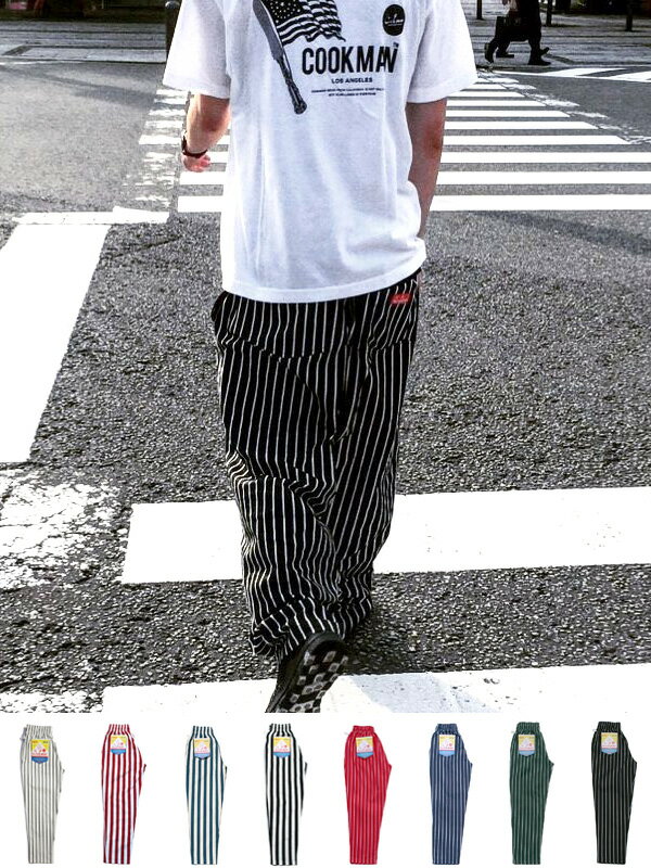 COOKMAN クックマン シェフパンツ chef pants メンズ レディース ユニセックス 男女兼用 おしゃれ かわいい 大きいサイズ Chef Pants Stripe イージーパンツ ルーズテーパード カジュアルパンツ バギーパンツ 料理 231-83801 ホワイトデー ギフト プレゼント ラッピング