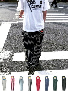 COOKMAN クックマン シェフパンツ chef pants メンズ レディース ユニセックス 男女兼用 おしゃれ かわいい 大きいサイズ Chef Pants Stripe イージーパンツ ルーズテーパード カジュアルパンツ バギーパンツ 料理 231-83801 ホワイトデー ギフト プレゼント ラッピング