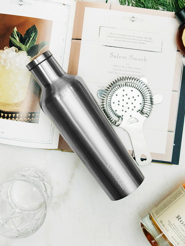 Corkcicle コークシクル タンブラー 470 Canteen 水筒 キャンティーン ステンレスボトル マグボトル おしゃれ かわいい ブランド メンズ レディース ユニセックス 16oz Bpa フリー 保冷 保温 滑り止め付き エコ スポーツ キャンプ 仕事 Canteen Steel 16bs
