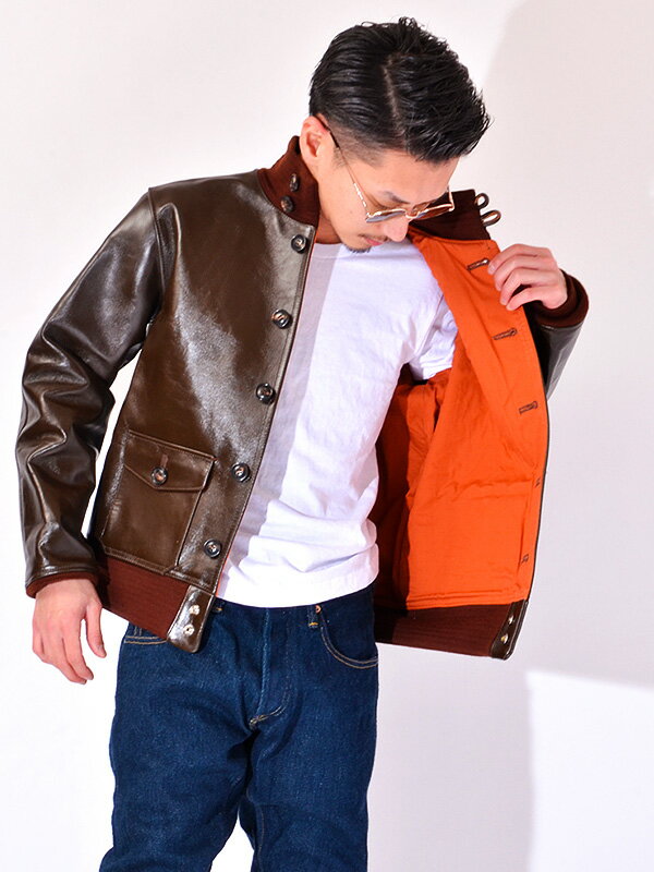 Double Helix ダブル ヘリックス A1 レザージャケット メンズ