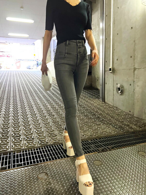 EMODA エモダ デニム ハイウエスト スリム スキニー 細い スキニー