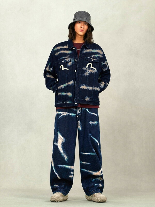 2EAHTM5DJ1010 EVISU エビス カモメプリント デニムジャケット