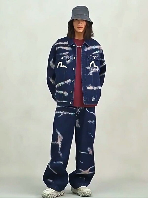 EVISU エヴィス ジーンズ カモメ タイダイ エビス デニムジャケット G