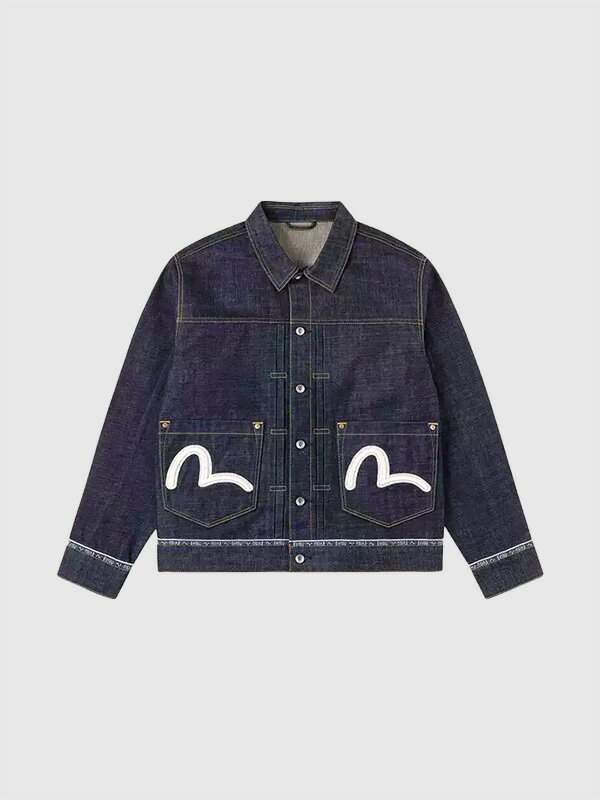 EVISU エヴィス　カモメ柄　デニムクッションカバー EVISU（エヴィス） カモメ刺繍ジーンズ #2020 7ポケットデザイン