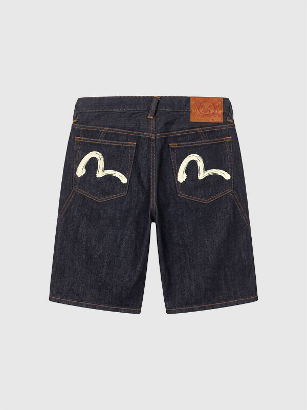 EVISU エヴィス ジーンズ デニムショーツ カモメ プリント ボタンフライ ハーフパンツ ショートパンツ SEAGULL PRINTED POCKET DENIM SHORTS 2ESHTM6DS1058