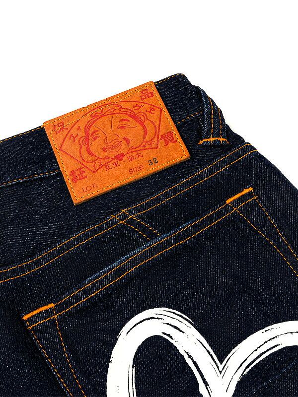 EVISU エヴィス ジーンズ デニムショーツ カモメ プリント ボタン