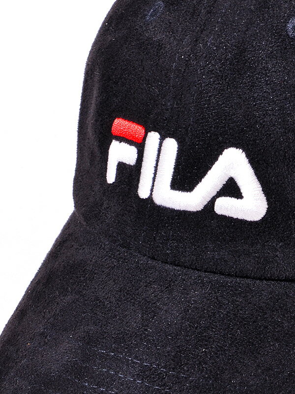 Fila フィラ キャップ レディース メンズ ユニセックス ブランド おしゃれ かわいい グレー ベージュ 帽子 キャップ Fake Suede Low Cap フェイクスエード ロー キャップ 6パネル ロゴ 刺繍 ペア リンクコーデ Fila Cap S 197