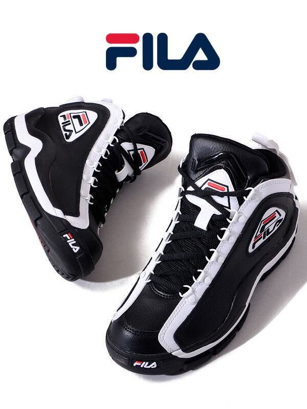 FILA フィラ スニーカー レディース メンズ ユニセックス 黒 ブラック おしゃれ ハイカット 96 GL Grant Hill グラント ヒル バスケット シューズ バッシュ 靴 おにぎり 2Pac トゥーパック ダンス ストリート スポーツ FHE101-001 母の日 ギフト プレゼント