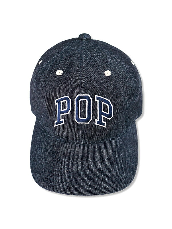 FULLCOUNT POP フルカウント デニム キャップ 帽子 日本製 カレッジロゴ刺繍 デニムキャップ ポップ トレーディング カンパニー PTC-003 6Panel Denim Baseball Cap FULLCOUNT POP フルカウント デニム キャップ 帽子 日本製 カレッジ