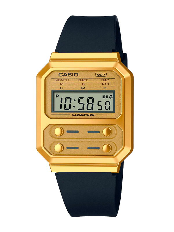 楽天RODEO BROS ／ ロデオブロス【国内正規販売店】CASIO カシオ 腕時計 レディース メンズ デジタル 防水 おしゃれ かわいい シンプル カシオスタンダード チープカシオ チプカシ A100シリーズ F-100復刻 ストップウオッチ LED ゴールド A100WEFG-9AJF 父の日 ギフト プレゼント