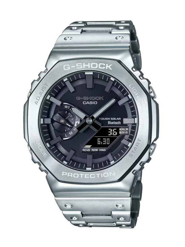 G-SHOCK Gショック 時計 腕時計 メンズ レディース おしゃれ シンプル カシオ 防水 FULL METAL 2100 SERIES デジタル  タフソーラー ソーラー充電システム CASIO WATCHES 対応 フルメタル フルメタ シルバー カジュアル フォーマル スーツ