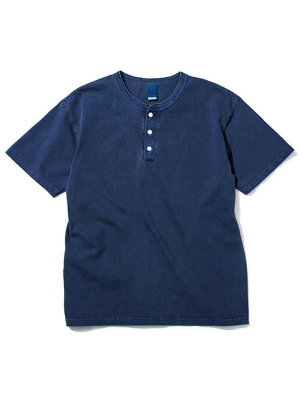 good on ヘンリーネック Tシャツ XL インディゴ Good On グッドオン ヘンリーネック インディゴ 染め Tシャツ 半袖