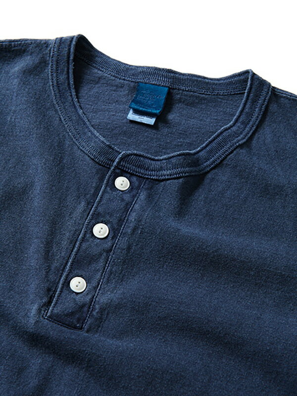good on ヘンリーネック Tシャツ XL インディゴ Good On グッドオン ヘンリーネック インディゴ 染め Tシャツ 半袖