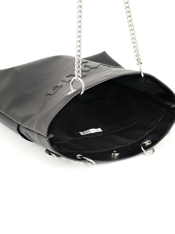 GYDA ジェイダ トートバッグ チェーン タテ型 フェイクレザー ブラック