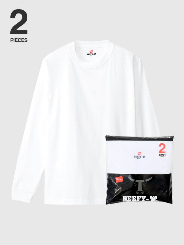 Hanes BEEFY ロングスリーブ ヘインズ ビーフィー 長袖 2枚セット Tシャツ メンズ レディース ユニセックス ロングTシャツ 長袖Tシャツ 無地 ...