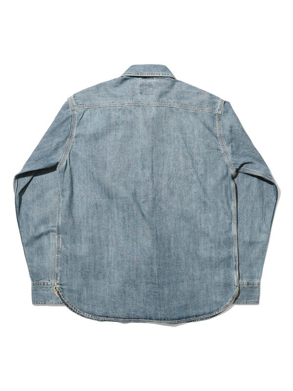 HOUSTON ヒューストン デニム シャツ アメリカ綿 ワーク 長袖