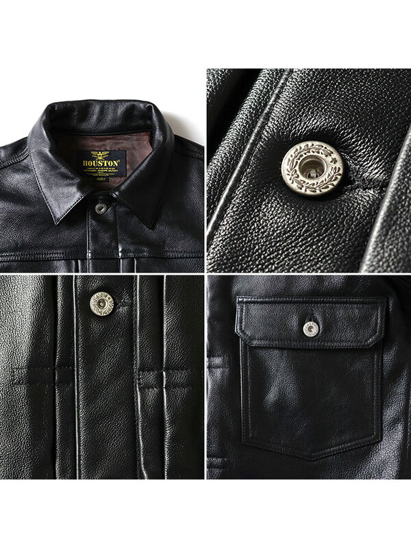 HOUSTON ヒューストン ジャケット レザー トラックジャケット HOUSTON ヒューストン ジャケット レザー トラックジャケット