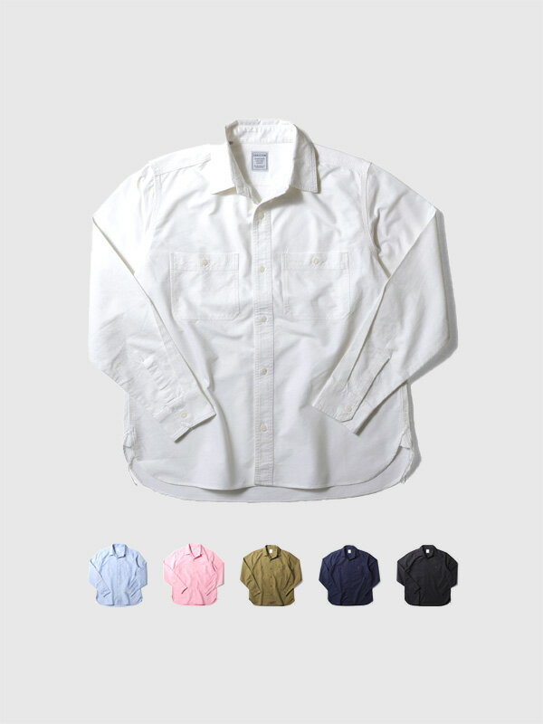 HOUSTON ヒューストン シャツ メンズ レディース シンプル おしゃれ かっこいい OXFORD L/S WORK SHIRT オックスフォード 長袖 ワ...