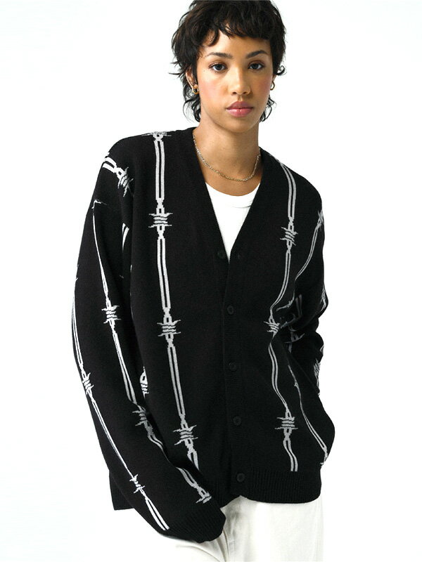 HUF ハフ カーディガン レディース メンズ 春 夏 黒 おしゃれ HUF ハフ カーディガン レディース メンズ 春 夏 黒 おしゃれ