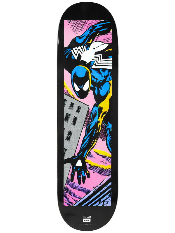 HUF ハフ スケボー デッキ ブランド おしゃれ かっこいい ブランド ストリート スパイダー マーベル HUF X SPIDER-MAN  DARKSLIDE SKATEBOARD DECK MARVEL コラボ コラボレーション スケートボード 板 インテリア オシャレ アイテム  AC00837