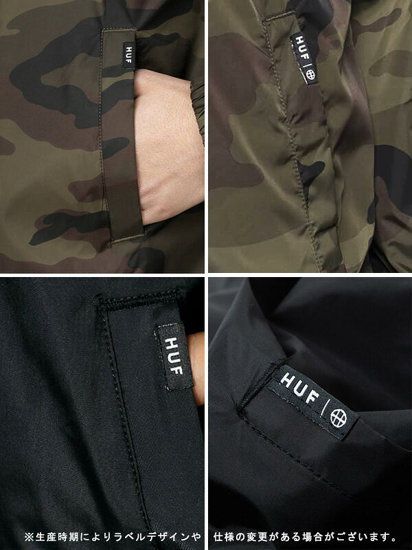 HUF ハフ ジャケット コーチジャケット メンズ レディース ユニ HUF ハフ ジャケット コーチジャケット メンズ レディース ユニ
