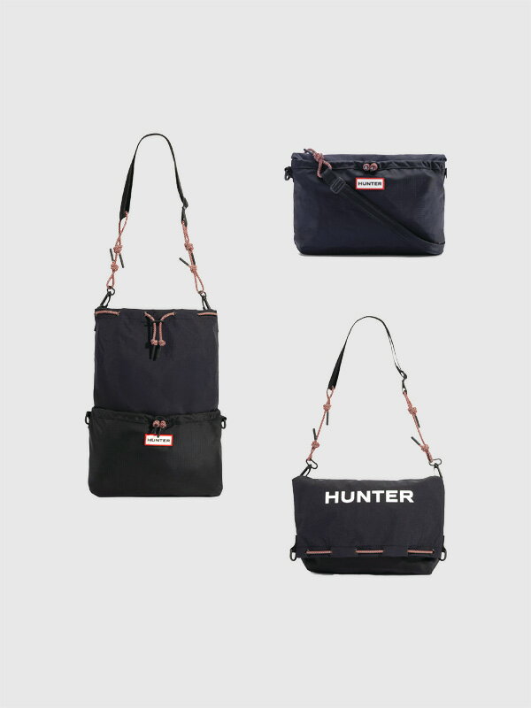 HUNTER ハンター バッグ ショルダー トート サコッシュ ポーチ 撥水ナイロン TRAVEL MULTI FUNCTION SERIES 3WAY 撥水加工 リップストップ UBX7124NRS