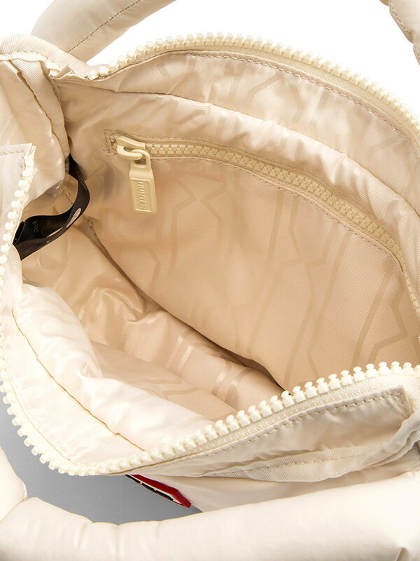 HUNTER ホワイト ショルダーバッグ　ナイロン ミディ ホーボー HUNTER ショルダーバッグ バッグ ナイロン ミディ ホーボー