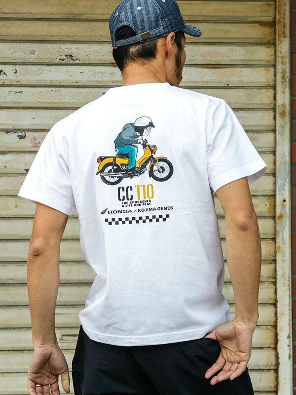 KOJIMA GENES 児島ジーンズ Tシャツ HONDA ホンダ クロス カブ コラボ