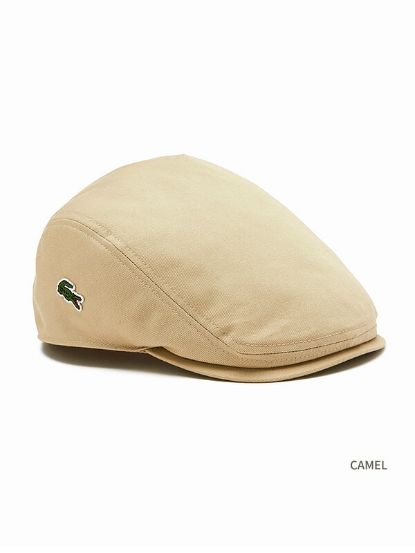 LACOSTE ラコステ 帽子 ハンチング 帽 ベージュ ワニ ロゴ キャップ