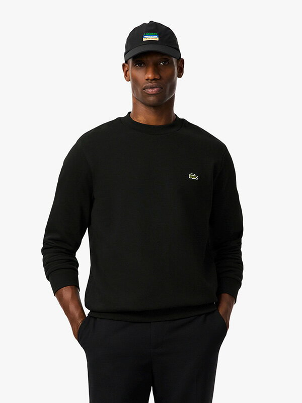 LACOSTE ラコステ スウェット トレーナー ブランド 綿 100% エッセンシャル クルーネック スウェット ワンポイント SH9801-99 Essential Crew Neck Sweatshirt LACOSTE ラコステ スウェット トレーナー ブランド 綿 100% 無地