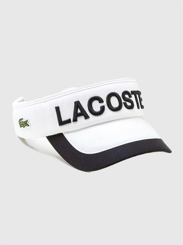 ラコステ トートバッグ メンズ LACOSTE ラコステ 帽子 キャップ サンバイザー メンズ レディース ユニセックス 大人 かわいい おしゃれ シンプル バイカラー シンプル 立体ロゴ ワニ ワニロゴ テニス ゴルフ スポーツ ブラック ホワイト 日本製 RK1277J 父の日 ギフト プレゼント