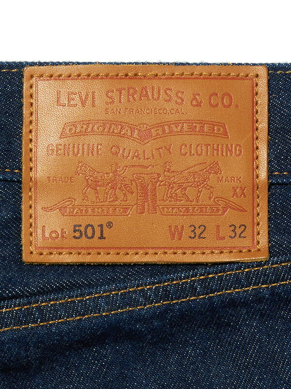 LEVIS リーバイス 501 赤耳 ORIGINAL L32 リンス インディゴ ブラック