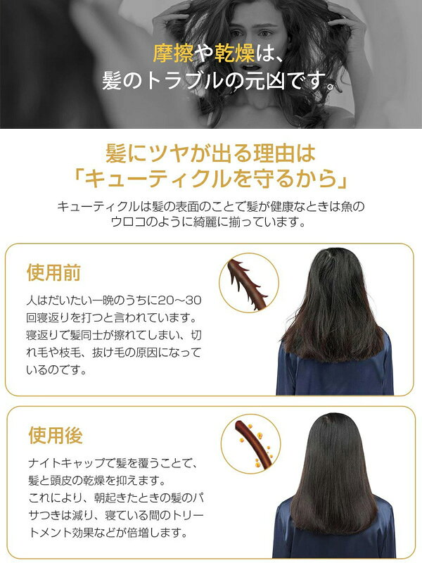 ネコポス送料無料】LILYSILK リリーシルク ナイトキャップ シルク