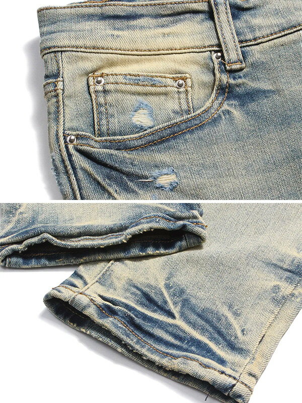 mnml ミニマル スキニー X165 PASLEY STRETCH DENIM ペイズリー