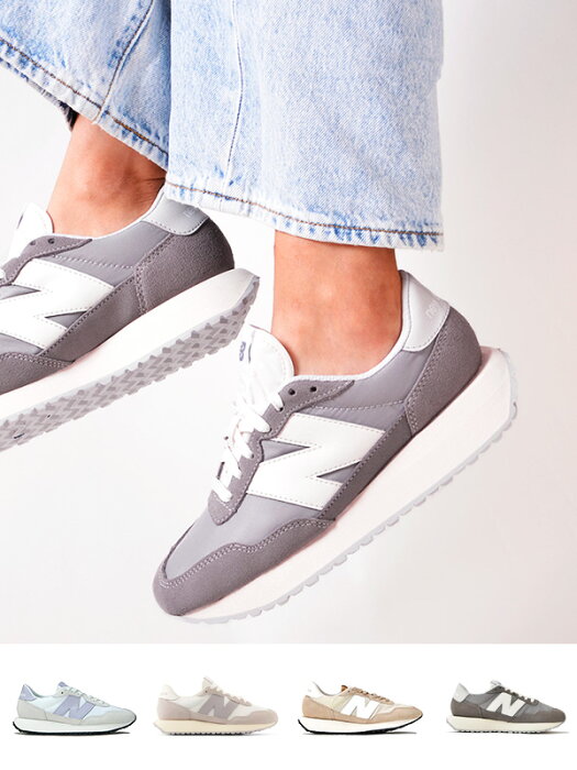 New Balance ニューバランス スニーカー レディース 白 グレー 237 新作 おしゃれ かわいい ブランド シンプル 歩きやすい ビッグNロゴ コアカラー スエード ナイロンアッパー カジュアル スポーツ ランニング ペア リンクコーデ WS237 JA1 JB1 ハロウィン ギフト プレゼント