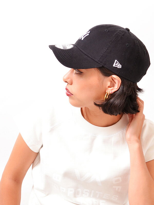 New Era ニューエラ キャップ レディース メンズ ユニセックス 9thirty おしゃれ かわいい ブランド シンプル ウォッシュドコットン ニューヨーク ヤンキース スポーツ カジュアル 帽子 パネルキャップ 定番 ミドルロゴ Ny