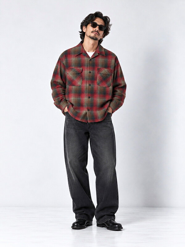 PENDLETON ペンドルトン ウール オープン カラー シャツ ボードシャツ