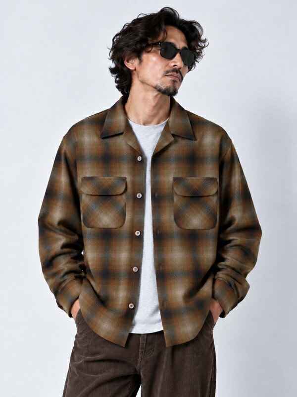 PENDLETON ペンドルトン ウール オープン カラー シャツ ボードシャツ