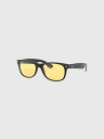 レイバン サングラス ニュー ウェイファーラー Ray-Ban RB2132F 601/R6 ブラック イエロー メンズ レディース シンプル ブランド 薄い色 ウェリントン スクエア おしゃれ かっこい 定番 ray ban NEW WAYFARER 8056597147293 RB2132F-601-R6 55サイズ