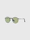 レイバン サングラス ラウンドメタル Ray-Ban RB3447 002 / 52 ブラック グレーイエロー メンズ レディース シンプル ブランド ラウンド おしゃれ かっこい 定番 ray ban ROUND METAL WASHED LENSES 8056597860017 ラウンドブラック系 ライトカラー RB3447-002-52(4)