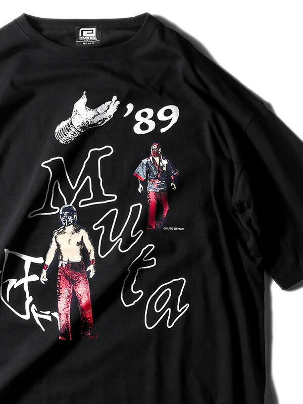 reversal リバーサル Tシャツ メンズ レディース 半袖 ゆったり ブランド カジュアル スポーツ 大きいサイズ 綿 100% GREAT MUTA BIG SILHOUETTE COTTON TEE 毒霧 ハンドポーズ グレート・ムタ 武藤 敬司 グレートムタ RVMT002 こどもの日 ギフト プレゼントのサムネイル