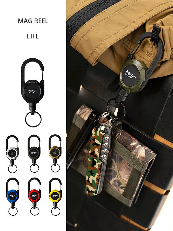 ROOT CO ルートコー マグネット内蔵型 カラビナ キーホルダー キーリング マグリール 登山 メンズ レディース GRAVITY MAG REEL LITE アウトドア キャンプ フェス 鍵 携帯 ポーチ スマホ グッズ 落下防止 GMRL バレンタインデー ギフト プレゼント ラッピング