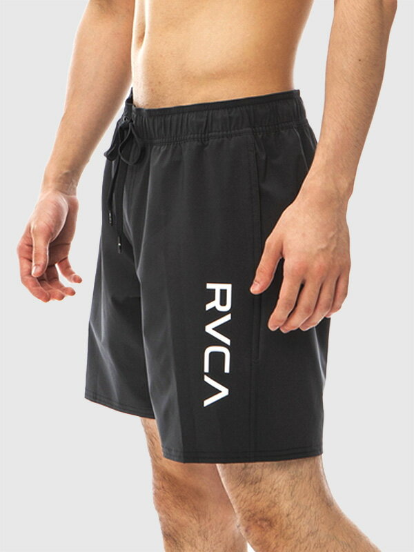 RVCA ルーカ パンツ ショートパンツ メンズ レディース 膝上 シンプル おしゃれ ロゴ 2way ショーツ ハーフパンツ ジム トレーニング 海 川 湖 アウトドア BBQ ELASTICK BS ボードショーツ サーフトランクス ルカ ロゴ BE041-526 父の日 ギフト プレゼント