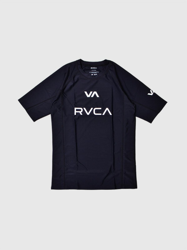 楽天RODEO BROS ／ ロデオブロスRVCA ルーカ Tシャツ ラッシュガード メンズ レディース 半袖 おしゃれ かっこいい シンプル スポーツ ジム トレーニング 海 川 プール サーフィン マリンスポーツ BBQ フィットネス ラグランスリーブ RVCA RASHGUARD SS BE04A868 父の日 ギフト プレゼント