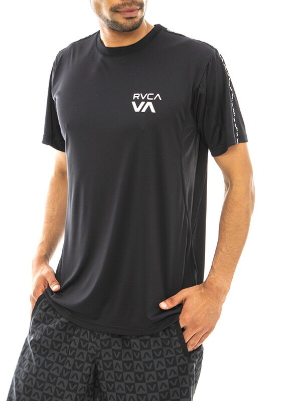 楽天RODEO BROS ／ ロデオブロスRVCA ルーカ Tシャツ ラッシュガード メンズ レディース 半袖 おしゃれ かっこいい シンプル RVCA SPORT VENT TAPE ST ルカ スポーツ UV紫外線プロテクション加工 サーフィン 海 川 マリンスポーツ BBQ フィットネス ジム BD041-814 父の日 ギフト プレゼント